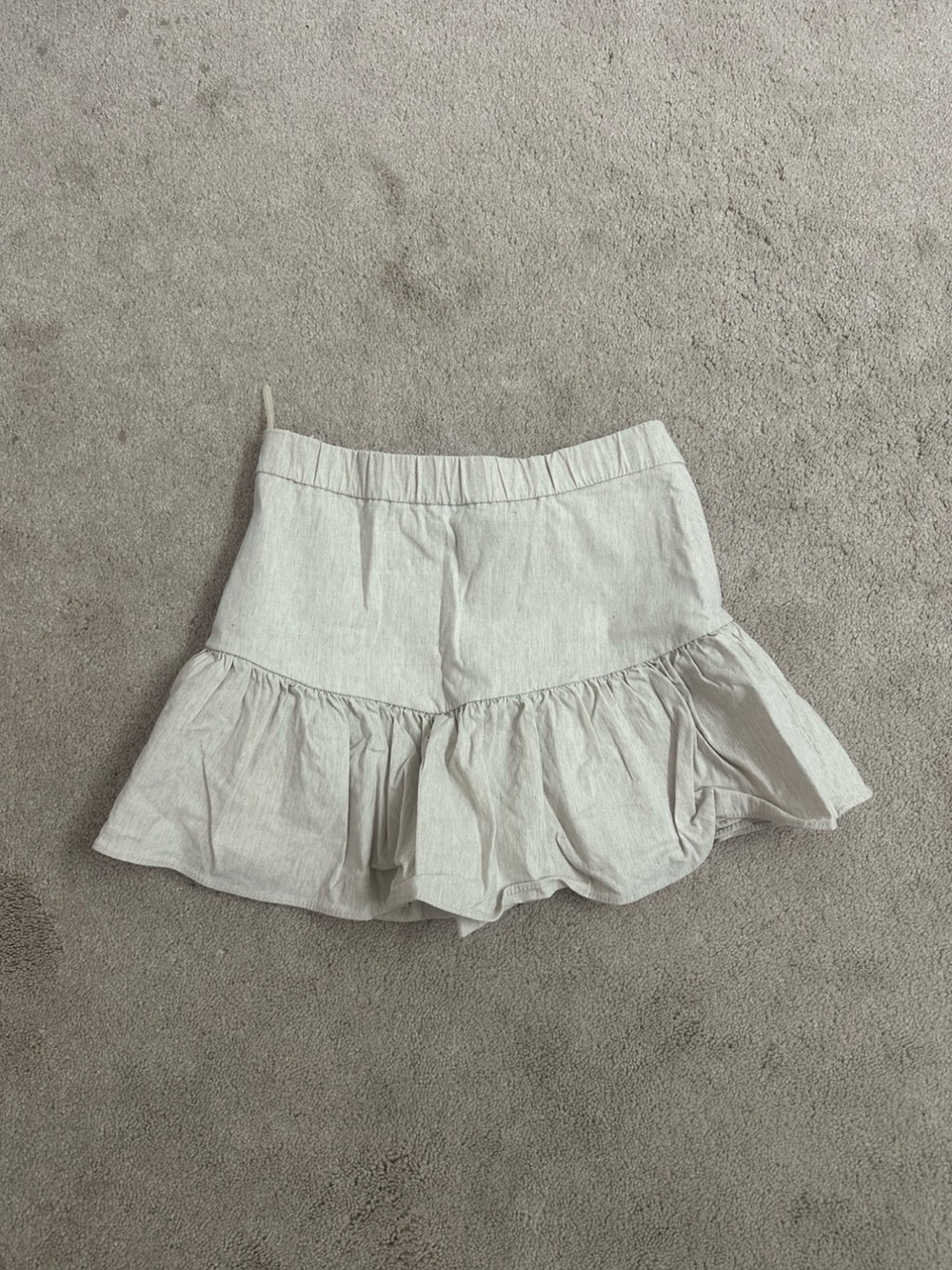 Zara Cream Ruffle Mini Skirt - Picture 3 of 3